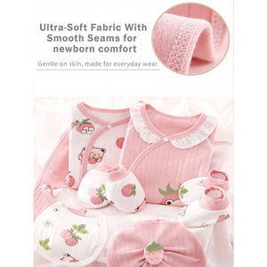 Little Surprise Box Pinkberry Ted Newborn Gift Box for Baby Girl - Gift Set