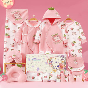 Little Surprise Box Pinkberry Ted Newborn Gift Box for Baby Girl - Gift Set