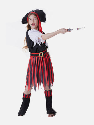 Little Surprise Box Pirates Theme Kids Halloween Costume Dress Up for Girls - 4 - 6Y Halloween Costumes