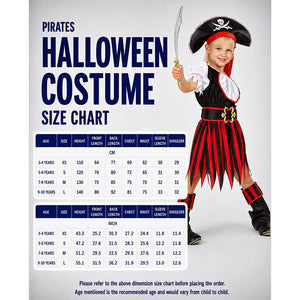 Little Surprise Box Pirates Theme Kids Halloween Costume Dress Up for Girls - L Halloween