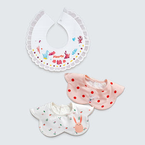Little Surprise Box Polka Rabbit Bib Set 3PCS | The Mom Store - Bedding
