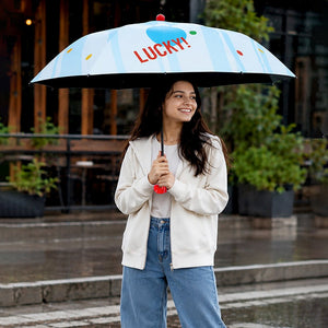 Little Surprise Box Polka Red Boot Handle Umbrella | The Mom Store - Monsoon Wear