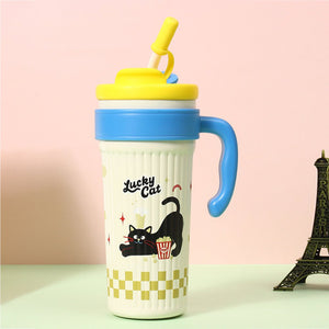 Little Surprise Box Popcorn Cat Stainless Steel Tumbler 750ml - Water Bottle