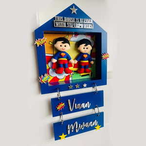 Little Surprise Box Power brothers Personalised Name Plaque -