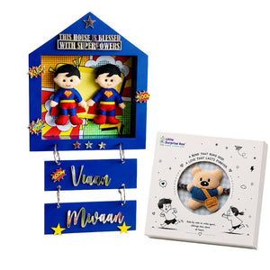 Little Surprise Box Power brothers Personalised Name Plaque -