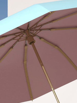 Little Surprise Box Premium 3 fold Auto Closure umbrella for Adults - LSB - UM - 3F - MINT - GOLD