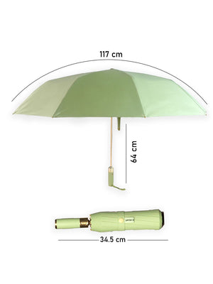 Little Surprise Box Premium 3 fold Auto Closure umbrella for Adults - LSB - UM - 3F - OLIVE - GOLD