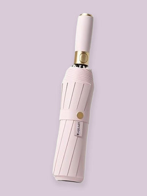 Little Surprise Box Premium 3 fold Auto Closure umbrella for Adults - LSB - UM - 3F - PURP - GOLD