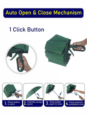 LITTLE SURPRISE BOX-Umbrella-Little Surprise Box Premium Convenient U handle Grip 3 fold Auto Closure umbrella for Adults