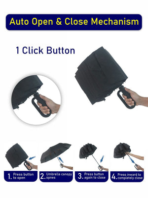 LITTLE SURPRISE BOX-Umbrella-Little Surprise Box Premium Convenient U handle Grip 3 fold Auto Closure umbrella for Adults