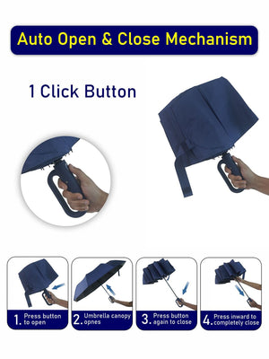 LITTLE SURPRISE BOX-Umbrella-Little Surprise Box Premium Convenient U handle Grip 3 fold Auto Closure umbrella for Adults