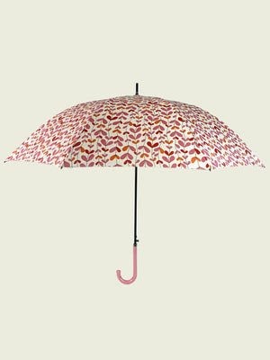 Little Surprise Box, Printed Big size Umbrella for Adults - LSB - UM - PNKBRWN - LEAF