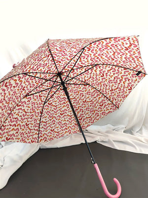 Little Surprise Box, Printed Big size Umbrella for Adults - LSB - UM - PNKBRWN - LEAF