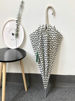 Little Surprise Box, Printed Big size Umbrella for Adults - LSB - UM - BLKWHT - MONO