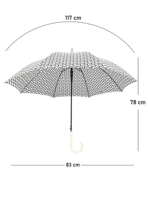 Little Surprise Box, Printed Big size Umbrella for Adults - LSB - UM - BLKWHT - MONO