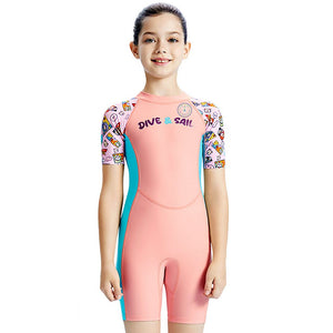 Little Surprise Box Printed Kids Swimwear Set with Cap & Washbag (UPF 50+) - 3 - 4 Years Kids Swimwear
