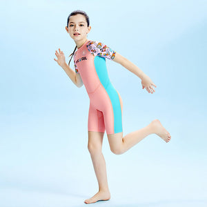 Little Surprise Box Printed Kids Swimwear Set with Cap & Washbag (UPF 50+) - 3 - 4 Years Kids Swimwear