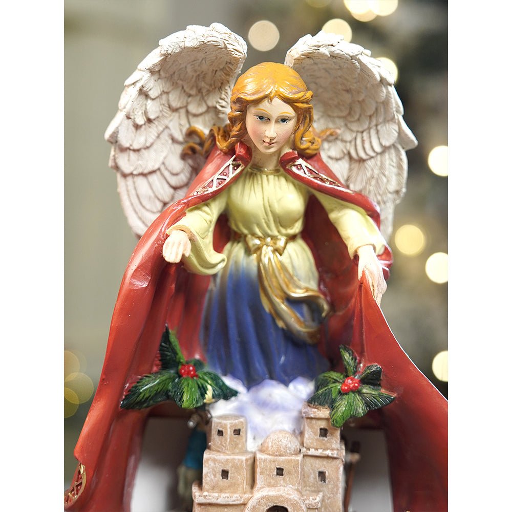 Little Surprise Box Protective Angel Rotating , Musical and Lit Nativity Set for Christmas Decoration & Décor - Christmas Decor