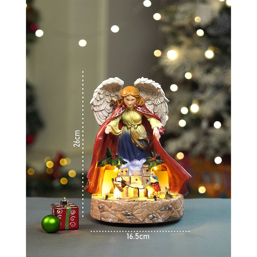Little Surprise Box Protective Angel Rotating , Musical and Lit Nativity Set for Christmas Decoration & Décor - Christmas Decor