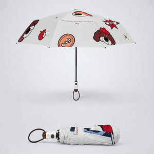 Little Surprise Box Puppy 3 Fold Umbrella | The Mom Store - White Umbrella