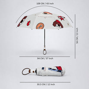 Little Surprise Box Puppy 3 Fold Umbrella | The Mom Store - White Umbrella