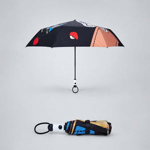 Little Surprise Box Puppy 3 Fold Umbrella | The Mom Store - Black Umbrella