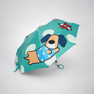 Little Surprise Box Puppy 3 Fold Umbrella | The Mom Store - Green Umbrella