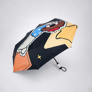 Little Surprise Box Puppy 3 Fold Umbrella | The Mom Store - Black Umbrella
