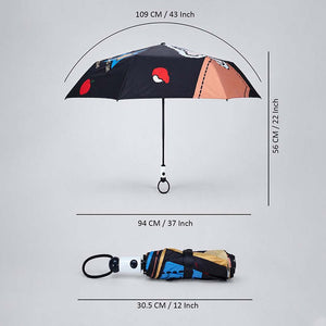 Little Surprise Box Puppy 3 Fold Umbrella | The Mom Store - Black Umbrella