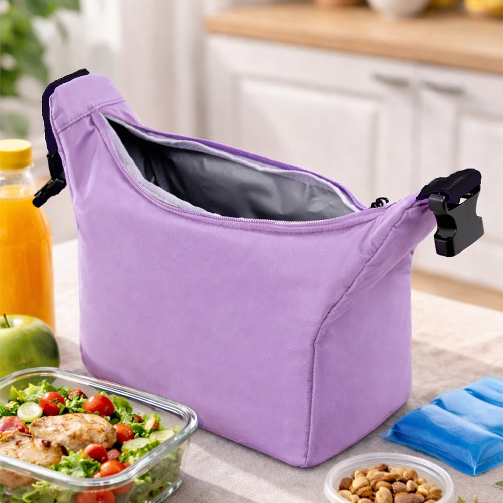 Little Surprise Box Purple Adjustable Buckle Hook Style Insulated Lunch Bag for Kids & Adults - Lunch Bags