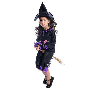 Little Surprise Box Purple Bat Witch Kids Halloween Costume - L Halloween