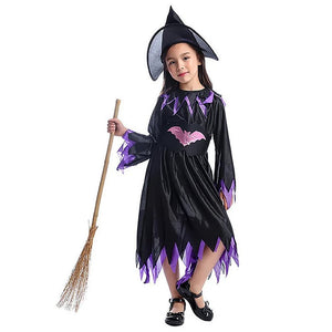 Little Surprise Box Purple Bat Witch Kids Halloween Costume - L Halloween