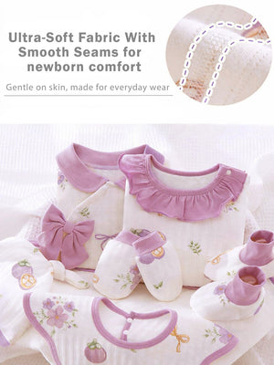 Little Surprise Box Purple Bow Newborn Baby Girl Gift Set (23 Pcs) - Gift Set