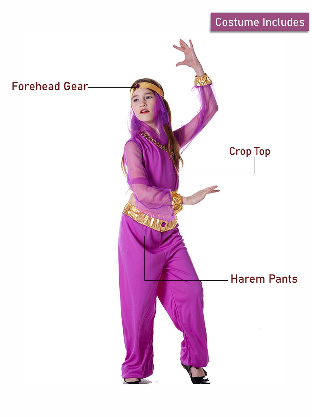 Little Surprise Box, Purple Genie, Kids Halloween Costume Fancy Dress Up - LSB - HWC - PURPLGENIE - 7 - 8Y