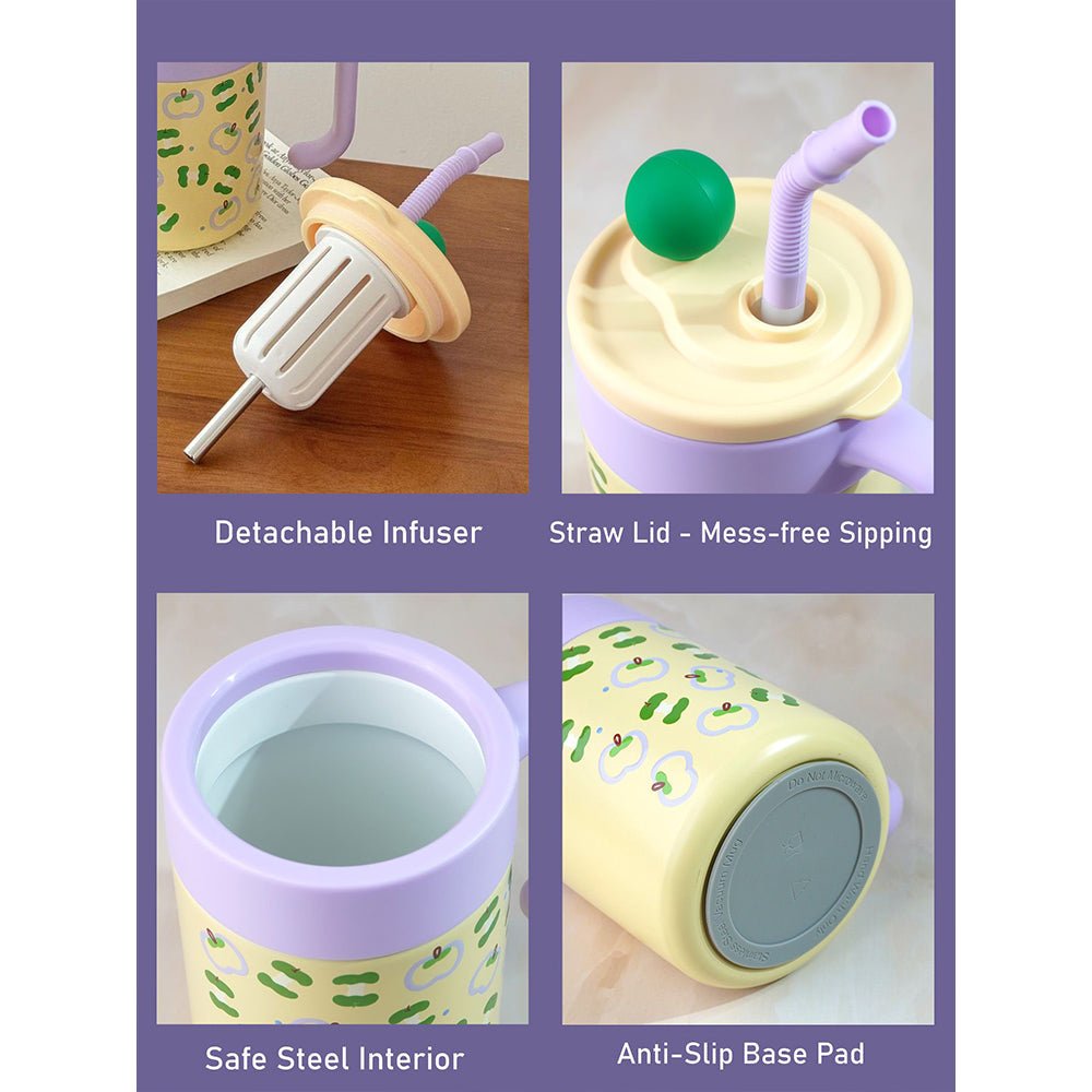 Little Surprise Box Purple Green Apple Cupstyle Tumbler Bottle with Infuser – 620ml - Tumbler
