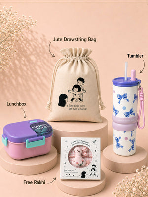 Little Surprise Box Purple Rakhi Gift Combo - Rakhi Combo