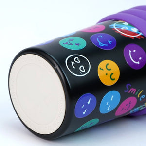Little Surprise Box Purple Smiley Stainless Steel Tumbler 550ml - Water Bottle
