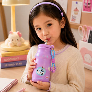 Little Surprise Box Purple Stars Stainless Steel Water Bottle with Infuser | The Mom Store - Pink Water Bottle