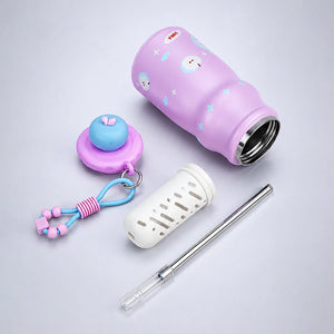 Little Surprise Box Purple Stars Stainless Steel Water Bottle with Infuser | The Mom Store - Pink Water Bottle