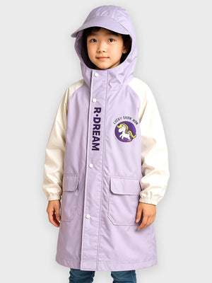 Little Surprise Box, Purple Uni Cap Style knee length Raincoat for Kids & Teens - LSB - RC - PURPL - CAP - XL