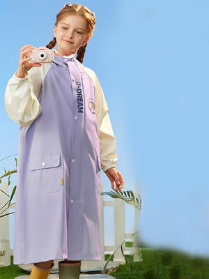 Little Surprise Box, Purple Uni Cap Style knee length Raincoat for Kids & Teens - LSB - RC - PURPL - CAP - XL