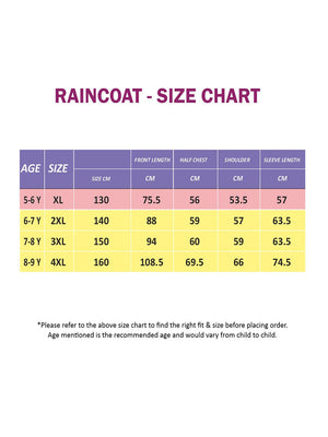 Little Surprise Box, Purple Uni Cap Style knee length Raincoat for Kids & Teens - LSB - RC - PURPL - CAP - XL
