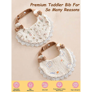 Little Surprise Box Rabbit Bib Set 2PCS | The Mom Store - Bedding