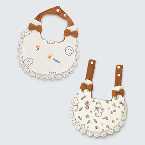 Little Surprise Box Rabbit Bib Set 2PCS | The Mom Store - Bedding