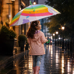 Little Surprise Box Rainbow Duck Kids Umbrella | The Mom Store - Monsoon Wear