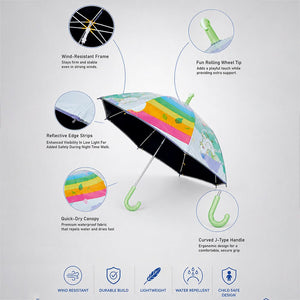 Little Surprise Box Rainbow Duck Kids Umbrella | The Mom Store - Monsoon Wear