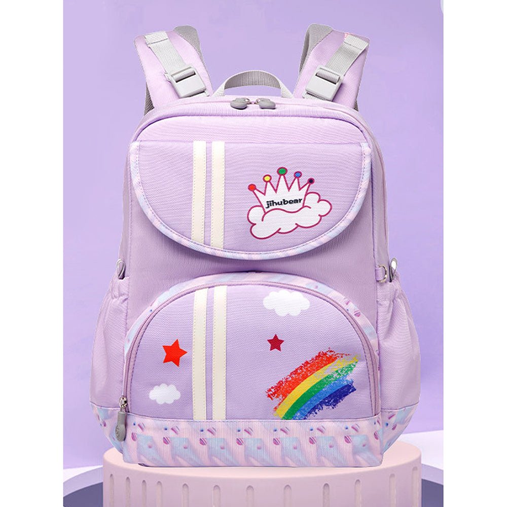 Little Surprise Box Rainbow Splash Ergonomic School Backpack for Kids - LSB-BG-PURRAINBW