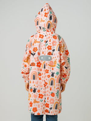 Little Surprise Box, Rainy Garden theme Knee length Raincoat for Kids - LSB - RC - RAINYGARDN - S