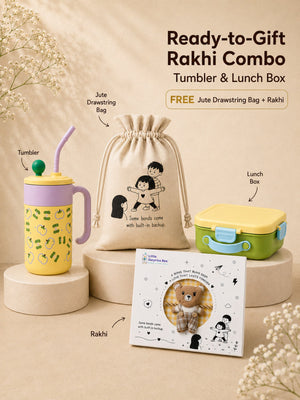 Little Surprise Box Rakhi Tumbler Lunch Combo - Rakhi Combo