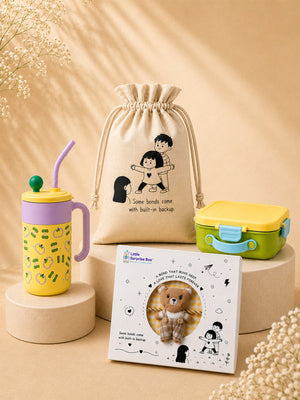 Little Surprise Box Rakhi Tumbler Lunch Combo - Rakhi Combo
